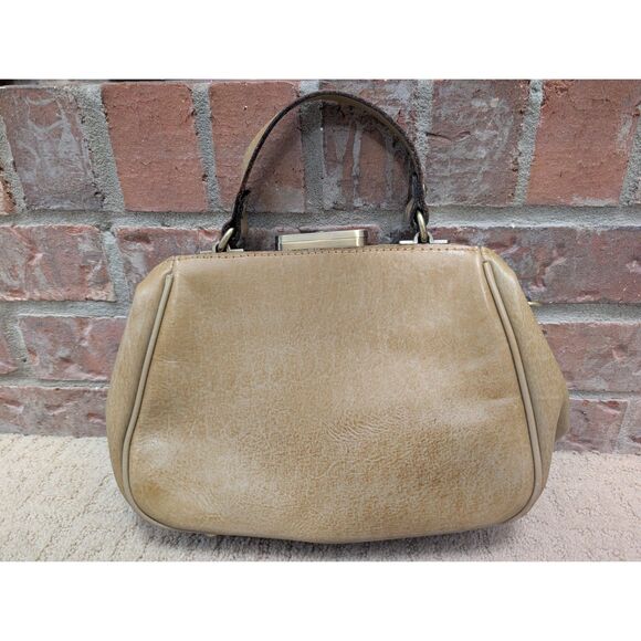 Patricia Nash Purse Gracchi Frame Tooled Light Brown Tan Leather Satchel Handbag - Picture 2 of 14